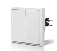 BSEED Interrupteur Mural, Interrupteur Lampe De Chevet Avec Griffes, Interrupteur Va Et Vient, 2 Gang 1 Way, 80mm, Blanc