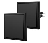 BSEED Interrupteur Mural, Interrupteur Lampe De Chevet Avec Griffes, Plastique, Interrupteur Va Et Vient, 1 Gang 2 Way, 80mm, Noir, 2Paquets