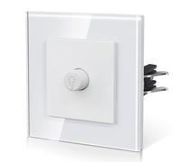 BSEED Interrupteur Variateur, Interrupteur Variateur De Lumiere Avec Griffes, Dimmer Switch, 500W, 1 Gang 1 Way, Blanc