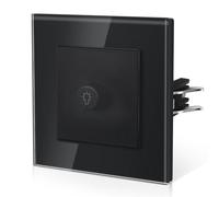 BSEED Interrupteur Variateur, Interrupteur Variateur De Lumiere Avec Griffes, Dimmer Switch, 500W, 1 Gang 1 Way, Noir