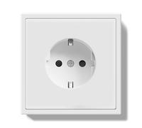 BSEED Prise Schuko encastrée - Prise murale 16 A avec cadre PC - Prise simple avec griffes - 1 compartiment - Blanc