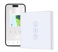 BSEED Simple Interrupteur Volet Roulant Connecté WIFI,Smart WiFi Interrupteur Tactile de Rideau,Volet Roulant Connecté Compatible avec Alexa, Google Home et SmartLife,86 * 86mm Blanc