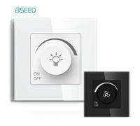 BSEED variateur de lumière interrupteur à bouton rotatif pour gradation de la lumière cadre en verre panneau ventilateur contrôle de vitesse interrupteur lumière interrupteur à intensité variable Dimm