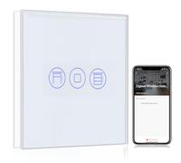 BSEED Zigbee Interrupteur Volet Roulant connecté Blanc,Compatible avec Amazon Alexa/Google Home,Smart Interrupteur Volet Roulant Avec Contrôle à Distance et Fonction de Temps(NÉCESSITE TUYA HUB)