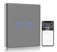 BSEED Zigbee Interrupteur Volet Roulant connecté Gris,Compatible avec Amazon Alexa/Google Home,WiFi Interrupteur Volet Roulant Avec Contrôle à Distance et Fonction de Temps(NÉCESSITE TUYA HUB)