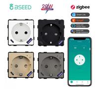 BSEED Zigbee prise intelligente partie moniteur de puissance prise avec USB type-c pièces de bricolage 20W Charge rapide Tuya vie intelligente Alexa App contrôle