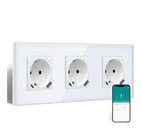 BSEED ZigBee Steckdose mit USB C 20W Schnellladegerät mit Verbrauchsmessung,WLAN Steckdose Unterputz für Alexa/Google Home,Smart Steckdose mit Strommessung 16A,3 Fach Weiß(Gateway Hub Bedarf)