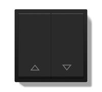 BSEEDLIFE Interrupteur Pour Volet Roulant Encastré,Interrupteur à Bouton-Poussoir avec Cadre PC avec Connexions à Ressort,Serre-Câbles et Griffes,Installation Facile,80 * 80mm Noir