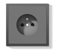 BSEEDLIFE Prise Murale,Normes Françaises Prise Electrique Encastrable,Facile à Installer,Panneau PC,1 Gang 80 * 80mm,Gris