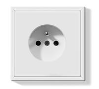 BSEEDLIFE Prise Murale,Normes Françaises Prise Electrique Encastrable,Facile à Installer,Panneau PC,1 Gang 80 * 80mm,Blanc