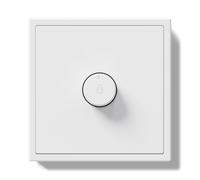 BSEEDLIFE Variateur D'intensité avec Cadre PC,Interrupteur Rotatif,Variateur Mural Encastré 500 W,Variateur LED pour Ampoules à Incandescence et Lampes LED à Intensité Variable,80 * 80mm Blanc