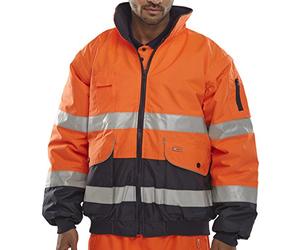Bseen Europa Bomber Jacket Orange/Navy Large