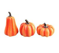 Bseical 3 Pcs Bougies Chauffe-Plat à Batterie Bougies à La Citrouille, LED Lanterne Citrouille d'halloween en RéSine, DéCoration De Bureau, Halloween NoëL ExtéRieur ThèMe Parties Festival DéCorations