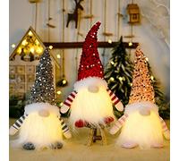 Bseical 3Pc GNOME de Noel Lumineux, Decoration Noel Lutin Farceur en Peluche, Lutin Decoration GNOME, Deco Noel Mini Elfe Noel, Suédois Faits à La Main Pere Deco pour Décoration et Table