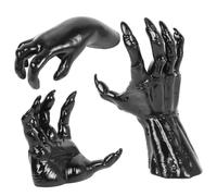 BSFDORPOT 3pcs Halloween DÉCORATIONS Creepy Mur Mains Demon Suspendu, Black Vaids Horror Hands for Haunted House Decor, Chambre Gothic Wall Murd Halloween Prop Style 2