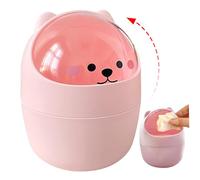 BSFDORPOT Couchette de dessin en dessin mignon poubelle de bureau avec couvercle, poubelle table en plastique 4, 7x6, 5 ″