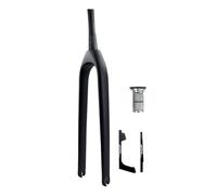 BSFHQS 26/27,5/29" 700C Fourche Rigide en Fibre De Carbone pour Vélos De Montagne/Routes/Gravel, Tube Droit/Conique, Fourche Avant À Démontage Rapide 9 * 100mm(Tapered)