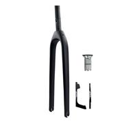 BSFHQS 26/27,5/29" 700C Fourche Rigide en Fibre De Carbone pour Vélos De Montagne/Routes/Gravel, Tube Droit/Conique, Fourche Avant À Démontage Rapide 9 * 100mm(Straight)
