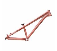 BSFHQS 26ER Cadre De VTT Cross-Country en Alliage D'aluminium 12" Frein À Disque Cadre De Vélo Dirt Jump, Axe Traversant 12x148mm Boost, Routage Interne(Rose Gold)