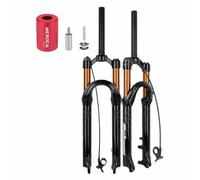 BSFHQS 27,5/29" Fourche À Suspension De VTT 1-1/8" Droite Fourche Avant À Air pour Vélo De Montagne Course 120mm Frein À Disque 9x100mm QR Verrouillage Manuel/à Distance(Straight-RL,27.5" Black)