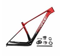 BSFHQS 29er*2.2" 15/16.5/18.5in Cadre De Boost De VTT Rigide Axe Traversant 12 * 148mm Cadre De Course en Fiber De Carbone, Routage Interne, Frein À Disque(Black Red,29 * 16.5in)