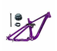 BSFHQS Cadre De VTT À Suspension Complète De 27.5 Pouces 15.3" Axe Traversant 12x148mm Boost, XC/AM/Enduro Cadre De Frein À Disque À Queue Souple en Alliage D'aluminium(Purple)