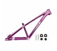 BSFHQS Cadre De VTT Rigide 26er X 2.6" 12,4 Pouces XC Dirt Jump Cadre De Frein À Disque en Alliage D'aluminium BSA BB68 Mm, Boulonné 10x135mm, Abandon À Une Vitesse(Purple 1)