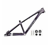 BSFHQS Cadre De VTT Rigide 26er X 2.6" 12,4 Pouces XC Dirt Jump Cadre De Frein À Disque en Alliage D'aluminium BSA BB68 Mm, Boulonné 10x135mm, Abandon À Une Vitesse(Purple 2)