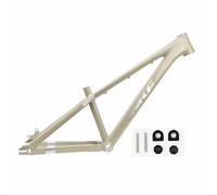 BSFHQS Cadre De VTT Rigide 26er X 2.6" 12,4 Pouces XC Dirt Jump Cadre De Frein À Disque en Alliage D'aluminium BSA BB68 Mm, Boulonné 10x135mm, Abandon À Une Vitesse(Gray)