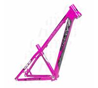 BSFHQS Cadres De Frein À Disque De Vélo Dirt Jump 26/275er 14pouces DJ/XC/AM/4X Cadre De Vélo De Montagne en Alliage D'aluminium BSA BB73mm, 10 * 135mm QR, Routage De Câble Externe(Roze)