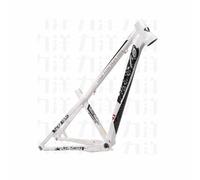 BSFHQS Cadres De Frein À Disque De Vélo Dirt Jump 26/275er 14pouces DJ/XC/AM/4X Cadre De Vélo De Montagne en Alliage D'aluminium BSA BB73mm, 10 * 135mm QR, Routage De Câble Externe(White)