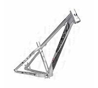 BSFHQS Cadres De Frein À Disque De Vélo Dirt Jump 26/275er 14pouces DJ/XC/AM/4X Cadre De Vélo De Montagne en Alliage D'aluminium BSA BB73mm, 10 * 135mm QR, Routage De Câble Externe(Silver)