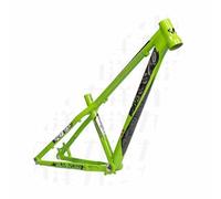 BSFHQS Cadres De Frein À Disque De Vélo Dirt Jump 26/275er 14pouces DJ/XC/AM/4X Cadre De Vélo De Montagne en Alliage D'aluminium BSA BB73mm, 10 * 135mm QR, Routage De Câble Externe(Groen)