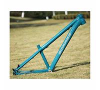 BSFHQS Cadres De Vélo De Saut De Saleté À Vitesse Unique/à Engrenages De 13" 26er 4X/DJ/BMX Cadre De VTT Hardtail 12 * 142mm Axe Traversant, Frein À Disque, BSA BB73mm(Blauw)
