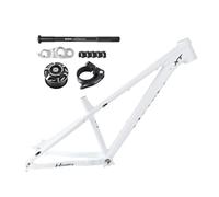 BSFHQS Cadres De Vélo Dirt Jump 15 Pouces Cadre De Frein À Disque De Vélos De Montagne en Alliage D'aluminium 27.5er Cadre De Vélo Rigide 4X DJ XC AM DH 12 * 142mm Axe Traversant BB73mm(White)