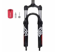 BSFHQS Fourche à Suspension de vélo 20" Débattement 100mm Fourche à Ressort pour VTT Frein à Disque Tube Droit 1-1/8" Fourche Avant mécanique QR 9x100mm Verrouillage Manuel