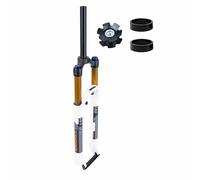 BSFHQS Fourche À Suspension De Vélo 26/27,5/29 Pouces 9 * 100mm QR XC/AM VTT Fourche Avant De Frein À Disque Voyage 120mm Fourche Pneumatique À Droit 1-1/8" Manuel(White,26")