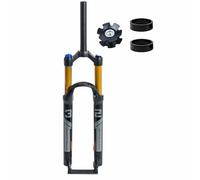 BSFHQS Fourche À Suspension De Vélo 26/27,5/29 Pouces 9 * 100mm QR XC/AM VTT Fourche Avant De Frein À Disque Voyage 120mm Fourche Pneumatique À Droit 1-1/8" Manuel(Black,27.5")