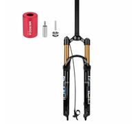 BSFHQS Fourche À Suspension De Vélo 26/27,5/29 Pouces Course 120mm VTT Fourche Avant De Frein À Disque Droite/Conique 1-1/8" 9 * 100mm QR Verrouillage Manuel/à Distance(Straight-RL,29" Black)