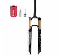 BSFHQS Fourche À Suspension De Vélo 26/27,5/29 Pouces Course 120mm VTT Fourche Avant De Frein À Disque Droite/Conique 1-1/8" 9 * 100mm QR Verrouillage Manuel/à Distance(Tapered-ML,27.5" Black)