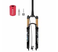 BSFHQS Fourche À Suspension De Vélo 26/27,5/29 Pouces Course 120mm VTT Fourche Avant De Frein À Disque Droite/Conique 1-1/8" 9 * 100mm QR Verrouillage Manuel/à Distance(Tapered-RL,26" Black)