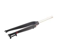 BSFHQS Fourche Rigide De Vélo 26" 27,5" 29" Universelle Fourche VTT 1-1/8" Droite Fourche Avant en Alliage D'aluminium Frein À Disque Fourche De Vélo À Libération Rapide 9x100mm(Black,26in)