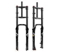 BSFHQS Fourche VTT 26" Fourche Suspendue Avant VTT 4.0" Pneu Fat Bike Droit Fourche À Suspension 160mm Voyage Frein Disque Réglage Rebond 9mm QR Manuel Verrouillage(Black)