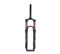 BSFHQS Fourches Pneumatiques pour VTT 26/27,5/29 Pouces Freins À Disque Fourche Avant À Double Chambre Fourche À Suspension Droite 1-1/8", Amortissement 120mm Débattement 9x100mm QR(Red-Manual,29")