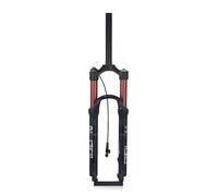 BSFHQS Fourches Pneumatiques pour VTT 26/27,5/29 Pouces Freins À Disque Fourche Avant À Double Chambre Fourche À Suspension Droite 1-1/8", Amortissement 120mm Débattement 9x100mm QR(Red-Remote,27.5")