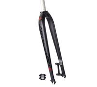 BSFHQS Fourches Rigides VTT 26" 27,5" 29" Universelle Fourche De Vélo en Alliage D'aluminium Ultralégère Tube Droit 1-1/8" Fourche Avant De Frein À Disque 9x100mm Libération Rapide(Black Label,29in)