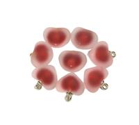 BSGUZ Lot de 10 perles acryliques colorées givrées en forme de cœur, breloques pour la fabrication de bijoux, bracelets, boucles d'oreilles, pendentifs, accessoires - Breloque rouge vin