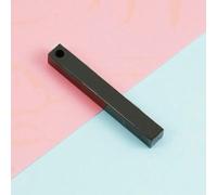 BSGUZ Lot de 20 breloques en acier inoxydable 5 x 40 mm, barrettes vierges pour la fabrication de colliers, bracelets et bijoux (noires)