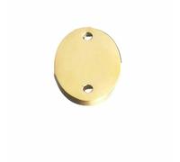 BSGUZ Lot de 20 pendentifs ovales en acier inoxydable plaqué or 18 carats, petite chaîne extensible, accessoires de création de bijoux, 2-12 x 16 mm