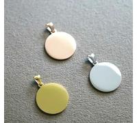 BSGUZ Lot de 50 breloques rondes en acier inoxydable poli miroir, 3 couleurs, tailles 10-30 mm, pour la fabrication de bijoux et de colliers, couleurs mélangées, 20 mm